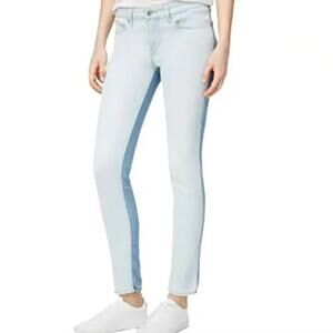 Levi's 711 Two-Tone Skinny Jeans Blue Lightwash Medium Wash Denim Sz 31
